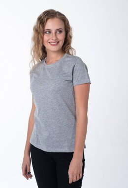 Женская футболка серый меланж Женская футболка серый меланж